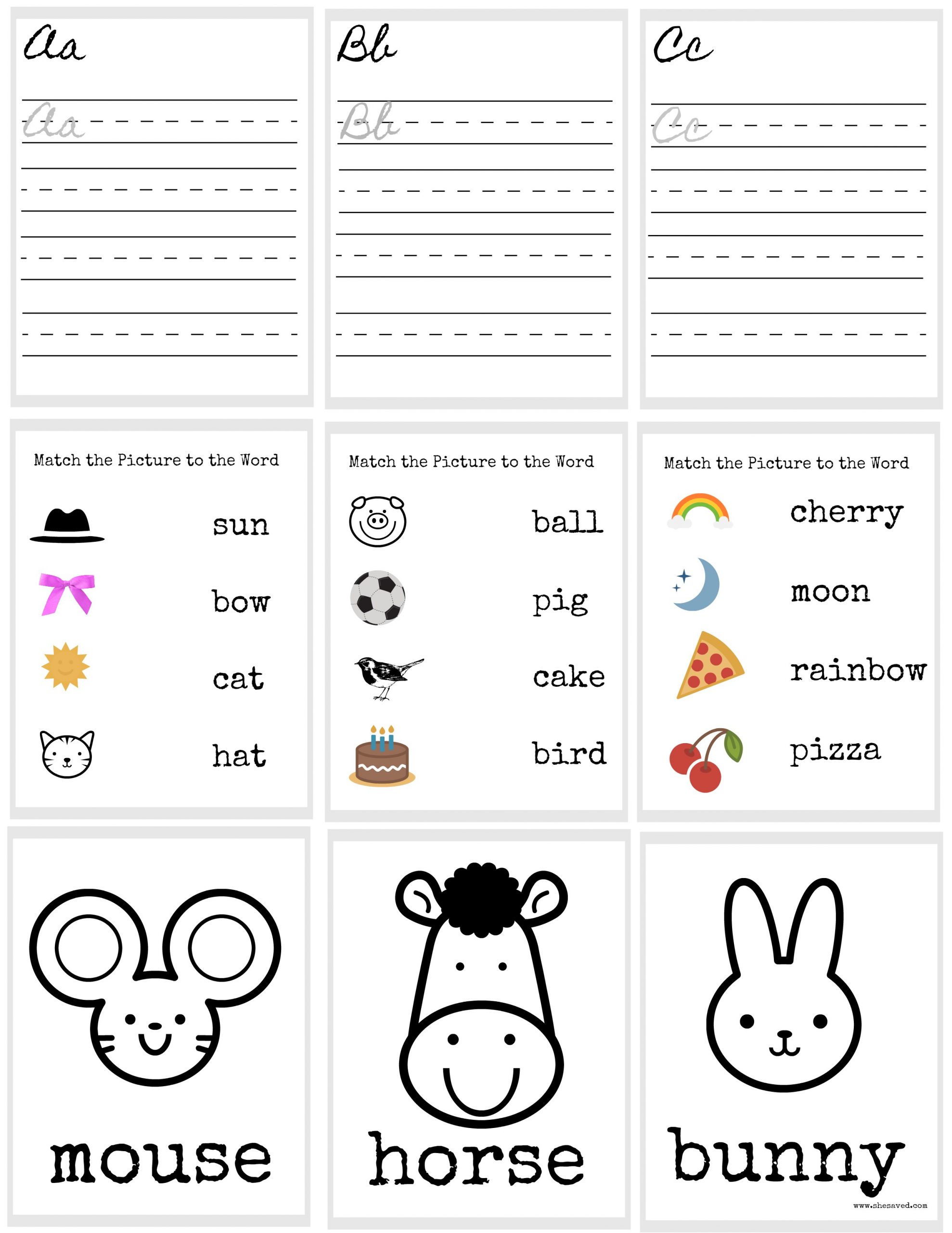 FREE Doll Printable School Worksheets SheSaved