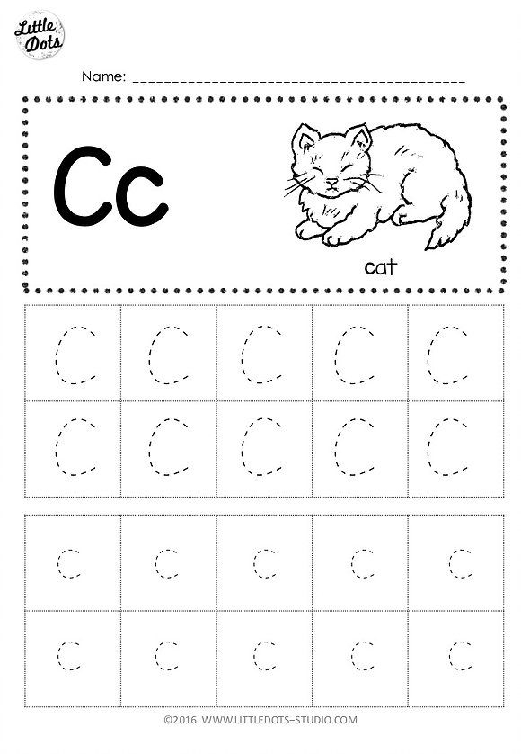 Free Letter C Tracing Worksheets Little Dots Education 