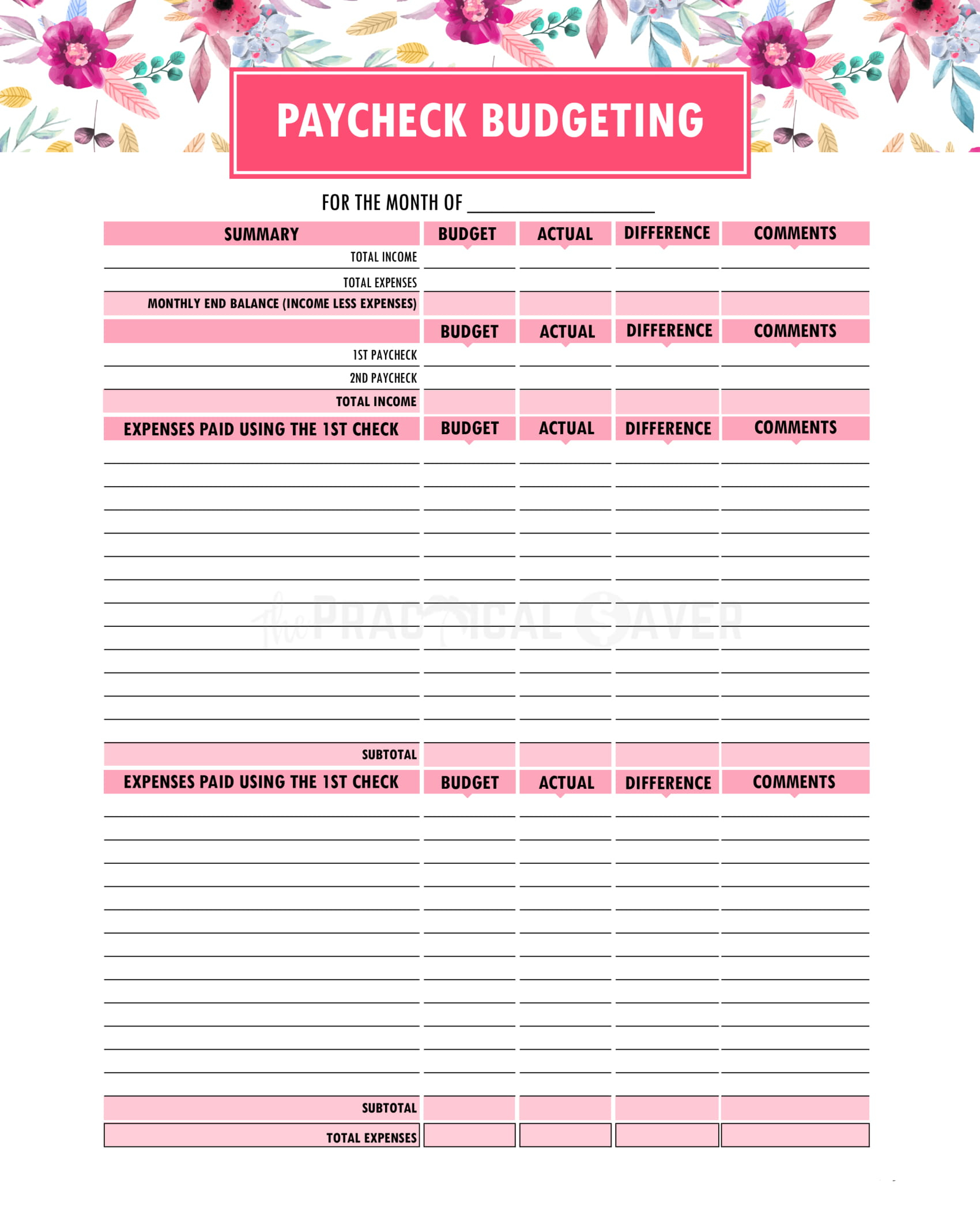 Free Printable Budgeting Binder 15 Pages Printable