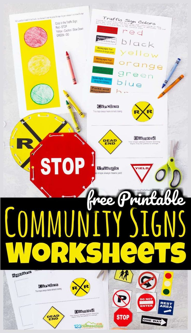 Free Printable Community Signs Worksheets In 2020 