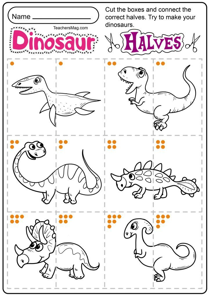 Free Printable Dinosaur Worksheets TeachersMag