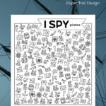 Free Printable I Spy Pirates Activity Paper Trail Design