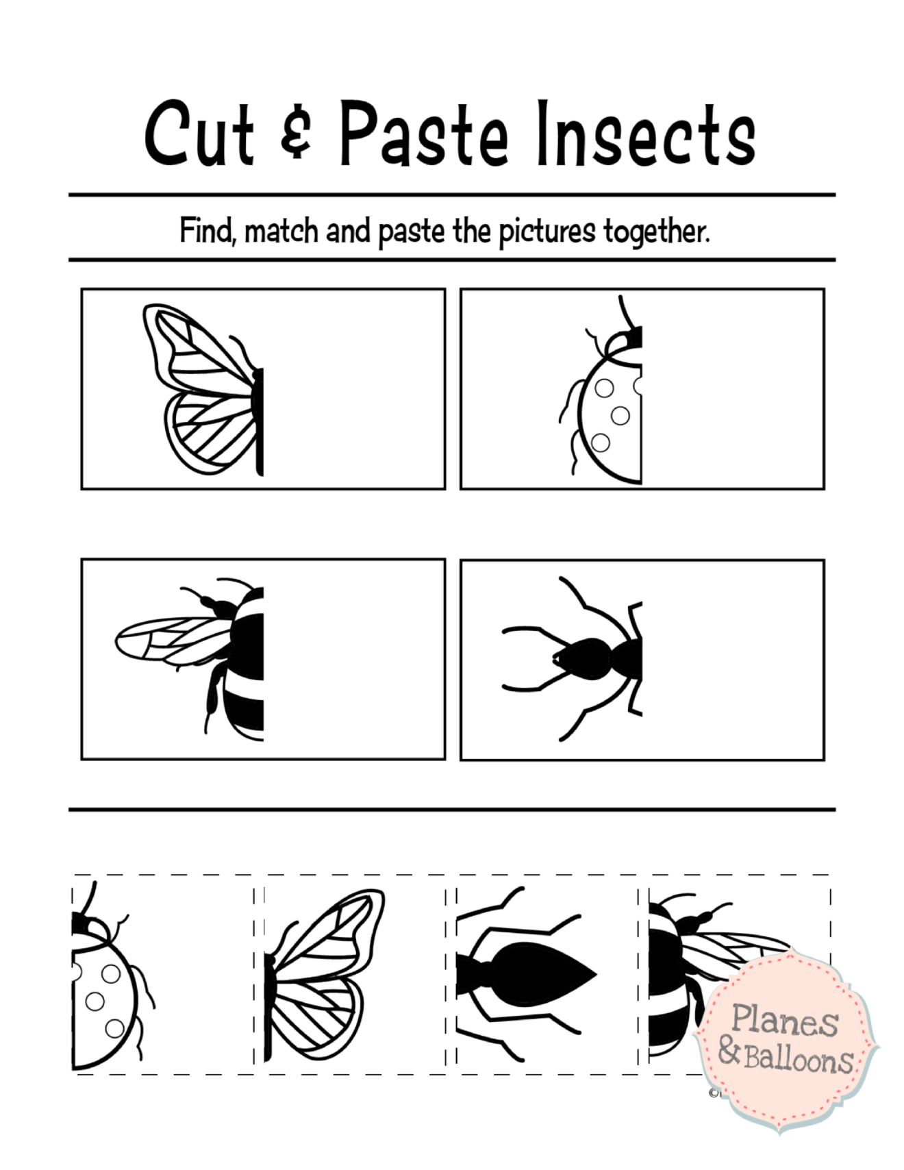 Free Printable Kindergarten Worksheets Cut And Paste 
