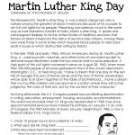 Free Printable Martin Luther King Jr Worksheets For