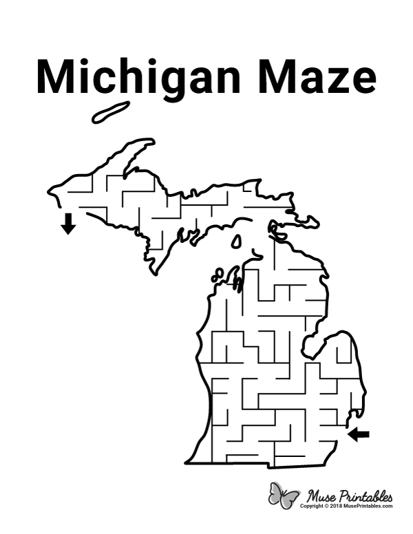 Free Printable Michigan Maze Download It At Https 