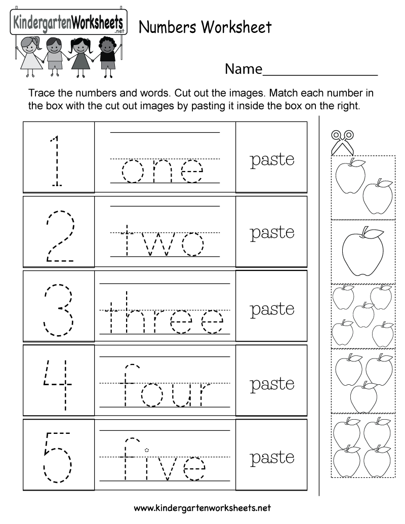 Free Printable Numbers Worksheet For Kindergarten