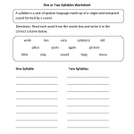 Free Printable Open And Closed Syllable Worksheets Free