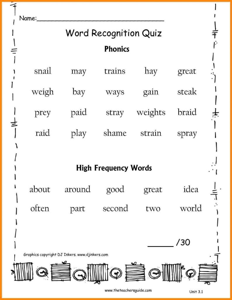 Free Printable Phonics Worksheets For Second Grade Free