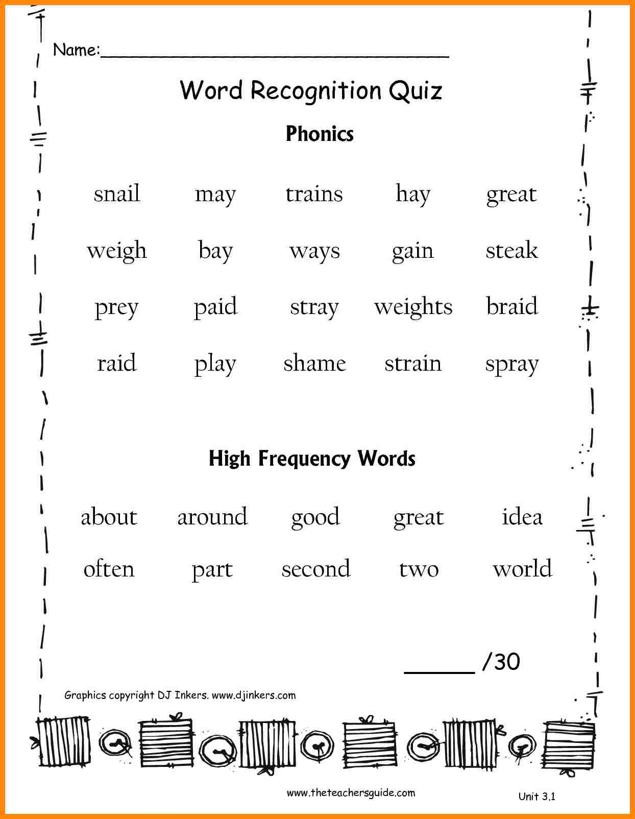 Free Printable Phonics Worksheets For Second Grade Free