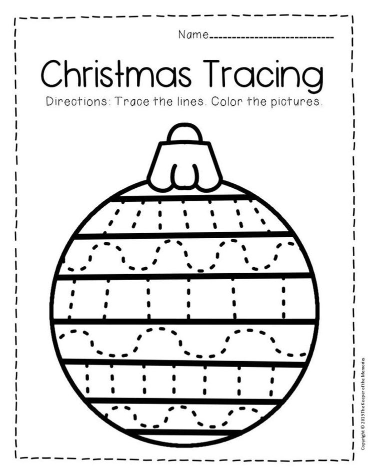 Free Printable Tracing Christmas Preschool Worksheets 