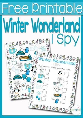 Free Printable Winter I Spy Practice Counting Snowmen 