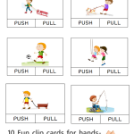 FREE Push And Pull Clip Card Printables For Learning About