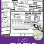 Fry Sight Words Worksheets No Prep FREEBIE Distance