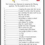 Getting To Know You Worksheet A To Z Teacher Stuff