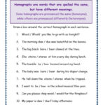 Grade 3 Grammar Topic 25 Homographs Worksheets Lets