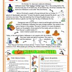 Halloween Reading Worksheet Free ESL Printable