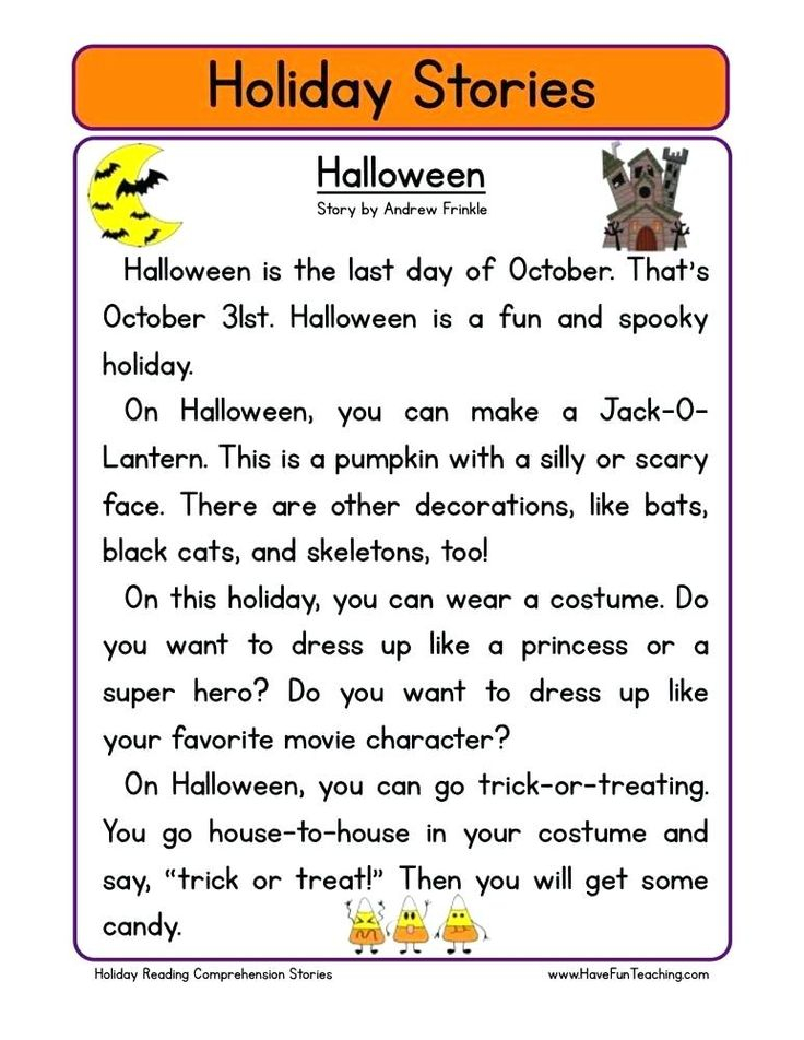 Halloween Reading Worksheets Reading Comprehension 