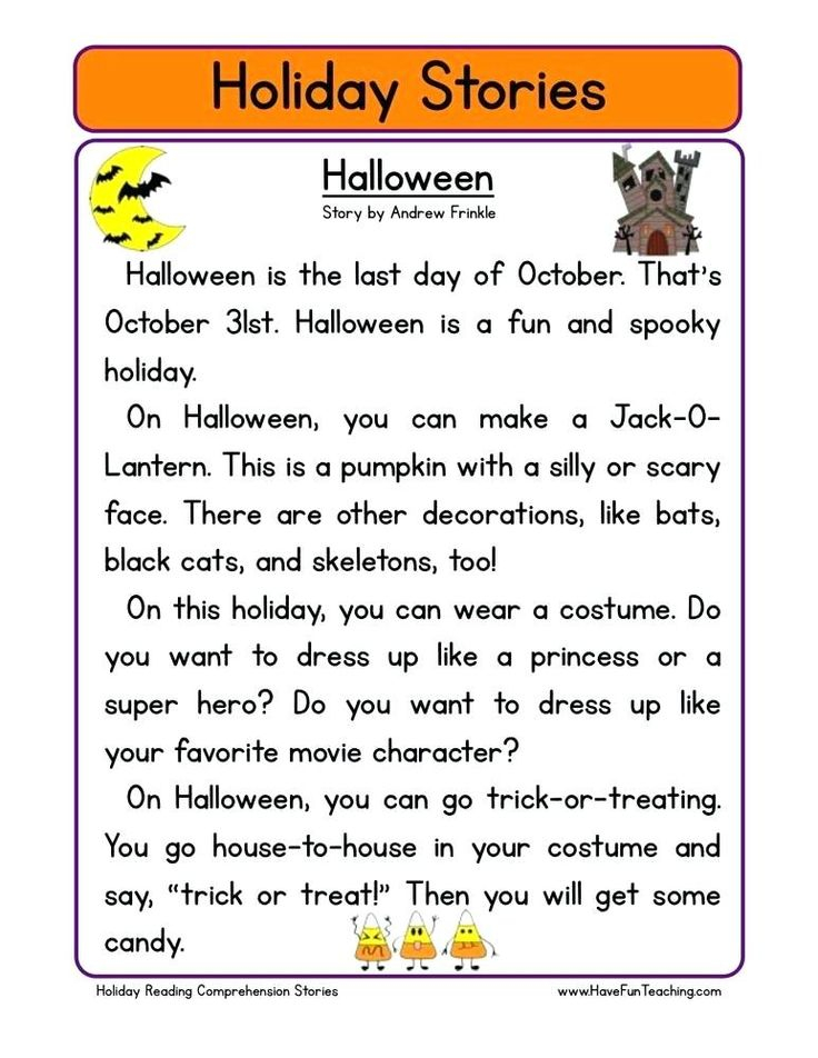 Halloween Reading Worksheets Reading Comprehension