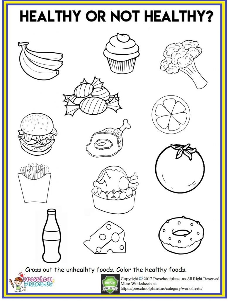 Healthy Food Worksheet Preschool Food Healthy And