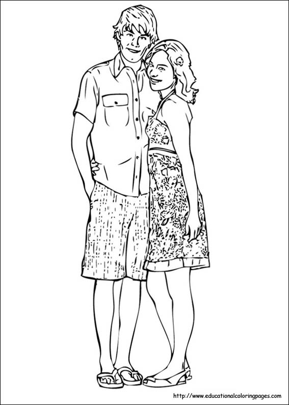 High School Musical Educational Fun Kids Coloring Pages 
