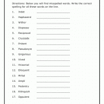High School Spelling Practice Worksheet 3