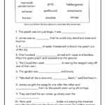 James And The Giant Peach Vocabulary Worksheet Woo Jr