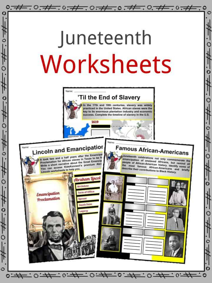 Juneteenth Facts Worksheets Historical Information For Kids