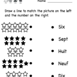Kindergarten Beginners French Worksheet Printable French