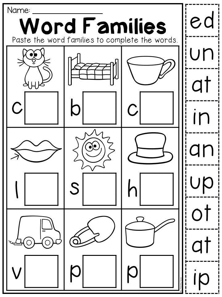 Kindergarten CVC Worksheet Packet Distance Learning