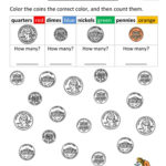 Kindergarten Printable Worksheets Identify Coins 1 Gif