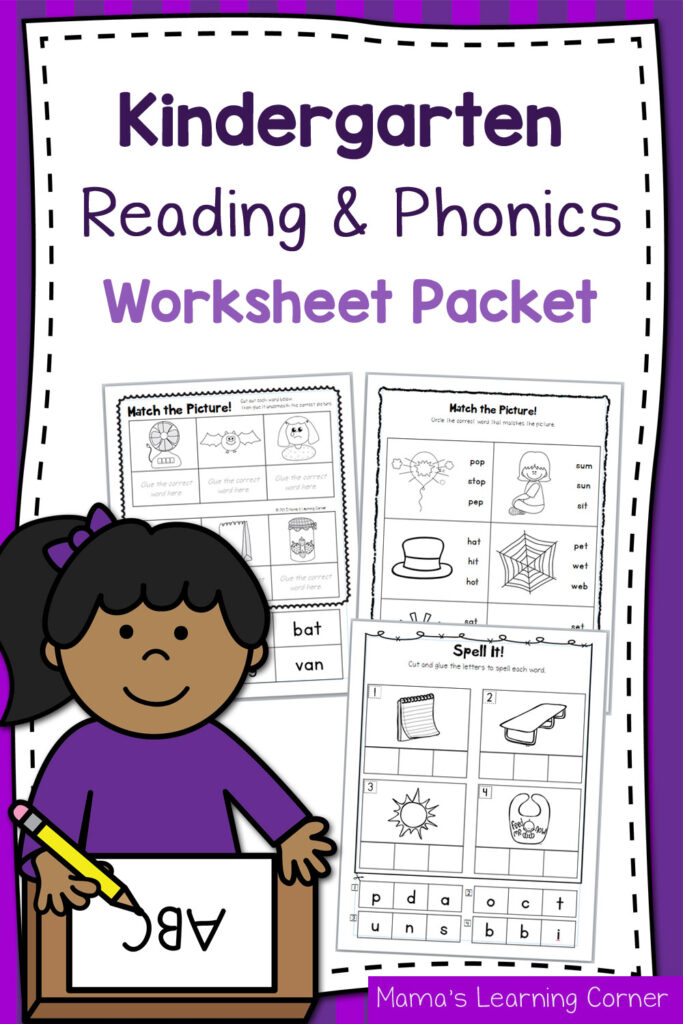 Kindergarten Reading And Phonics Worksheet Packet Mamas