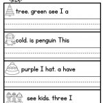 Kindergarten Writing Sentences Worksheets Winter