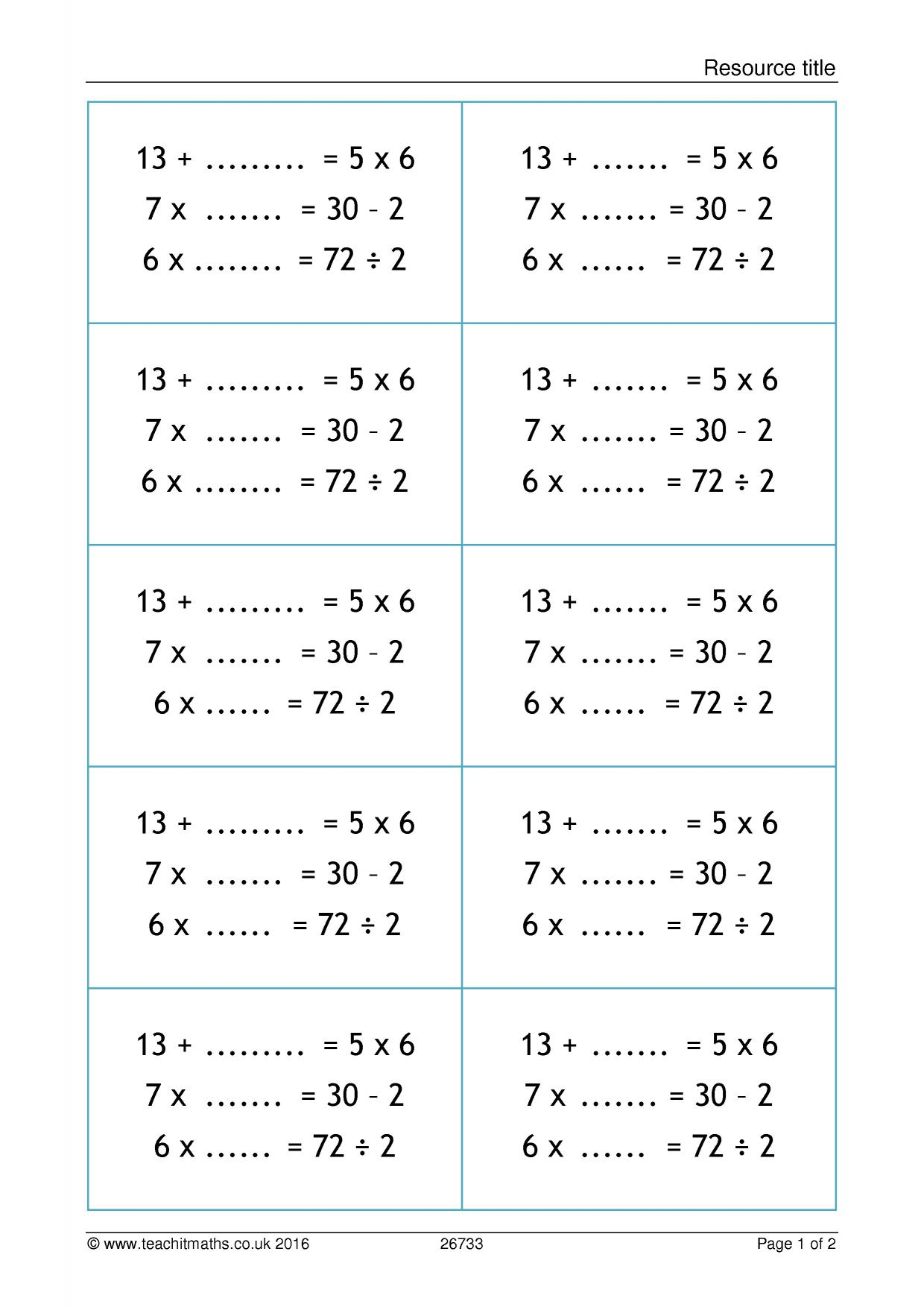 Ks3 Maths Worksheets Free Printable Worksheets And 