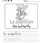 Learn The French Language Worksheet Free Kindergarten
