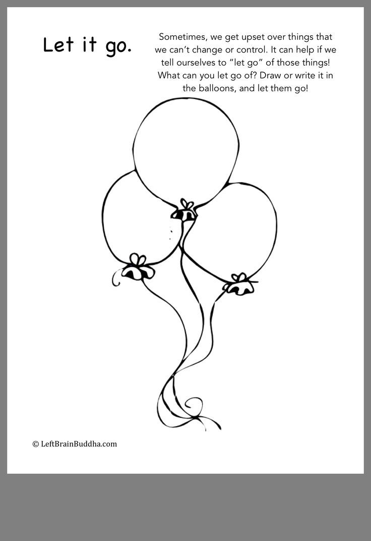 Let It Go Activity And Coloring Page Therapy Worksheets 
