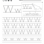 Letter W Writing Practice Worksheet Free Kindergarten