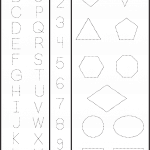 Letters Numbers And Shapes Tracing Worksheet Shape