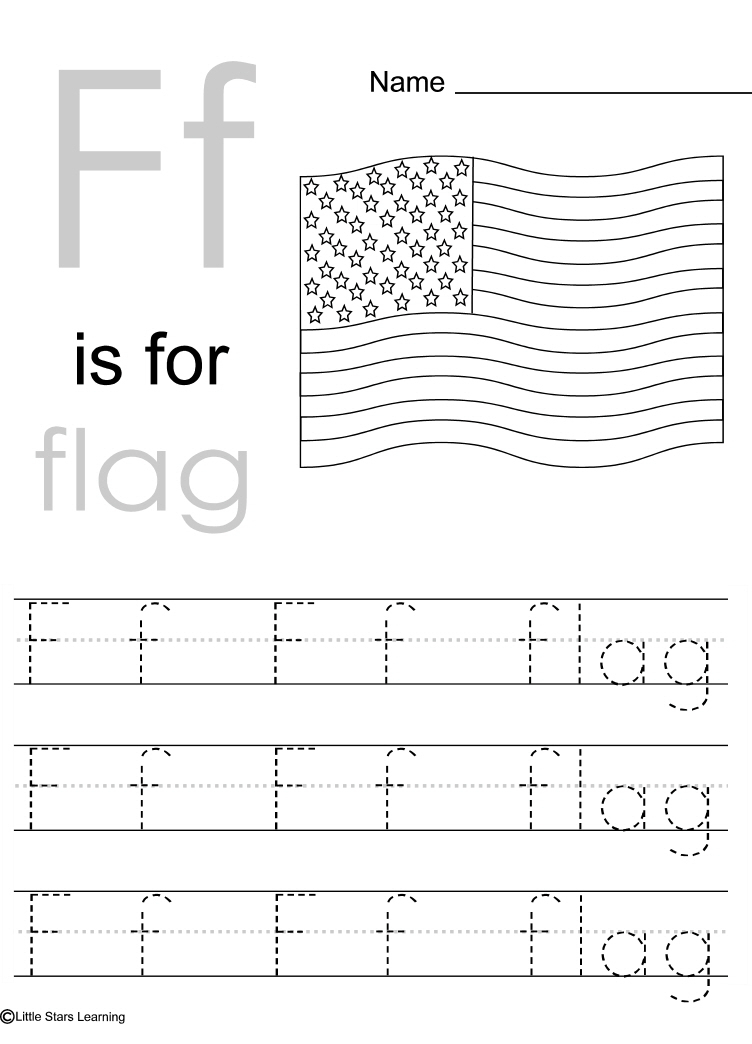 Little Stars Learning Flag Day W printables