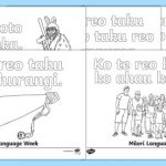 M Ori Language Week Colouring Pages Te Reo M Ori