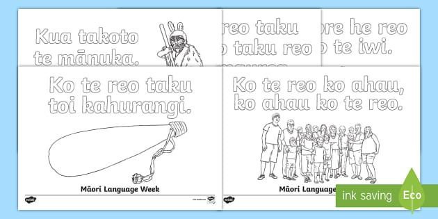 M ori Language Week Colouring Pages Te Reo M ori 