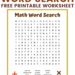 Math Word Search Printable Math Word Search Math Words