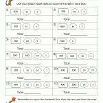 Math Worksheets For Grade 2 Place Value Easy Worksheet
