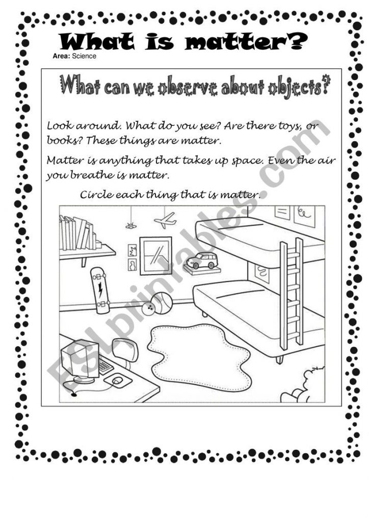 Free Printable Matter Worksheets | AlphabetWorksheetsFree.com