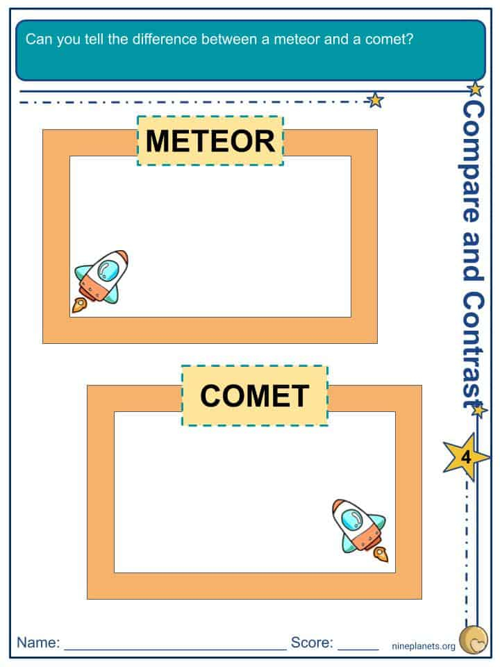 Meteor Shower Worksheets For Kids Teaching Resources 