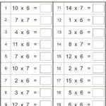 Multiplication Worksheets Multiply Numbers By 6 To 10