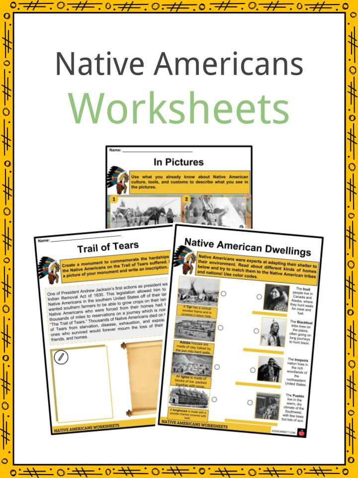 Native American History Facts Worksheets Way Of Life
