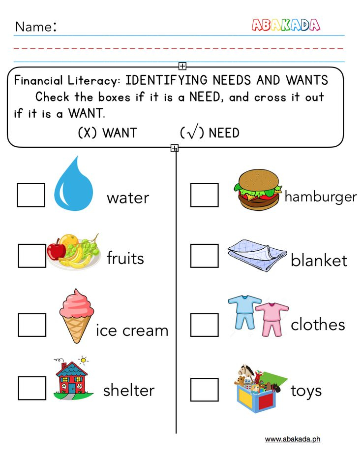 Needs And Wants Worksheet Needs And Wants Worksheet 1st 