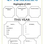 New Year S Resolutions Worksheet Free ESL Printable
