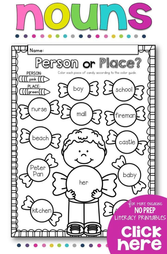 Noun Worksheets For Kindergarten Nouns Worksheet