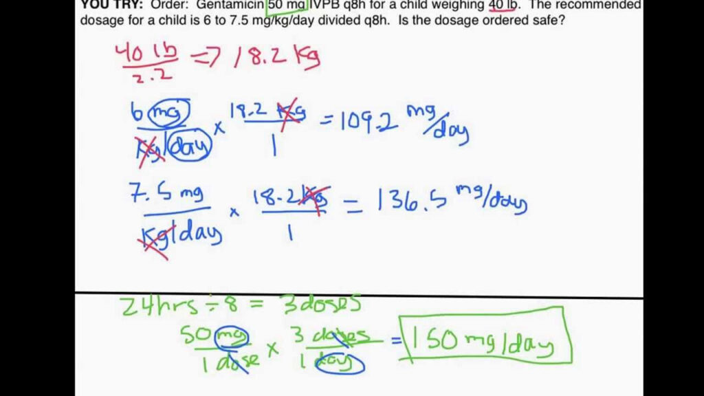 Pediatric Dosage Calculations By Weight Part 1 Is An